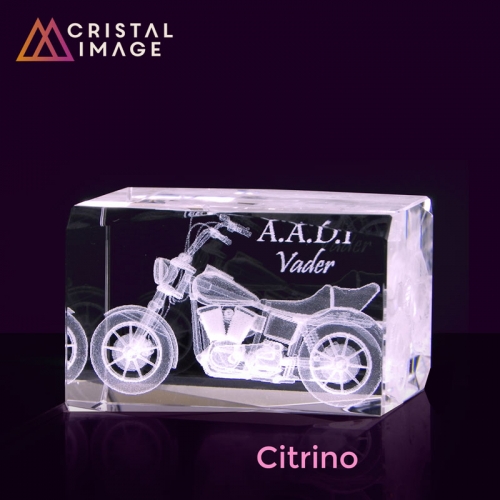 escultura de cristal, placa de cristal - Citrino